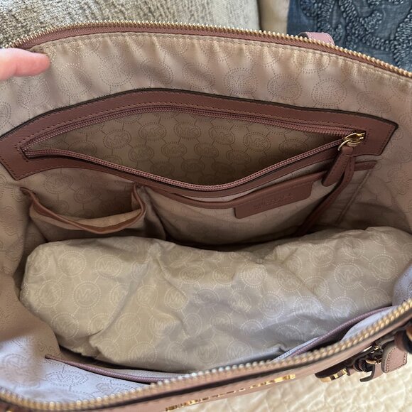 Michael Kors Leather Jet Set East West Top Zip Tote *Non Outlet*  Dusty Rose - Picture 5 of 7